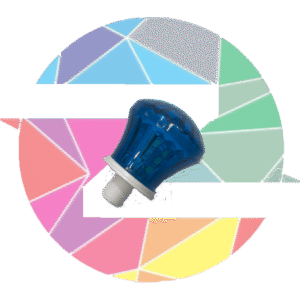 لامپ لاسوگاسی گلابی آبی