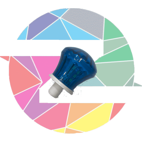 لاسوگاسی آبی لامپ لاسوگاسی گلابی آبی