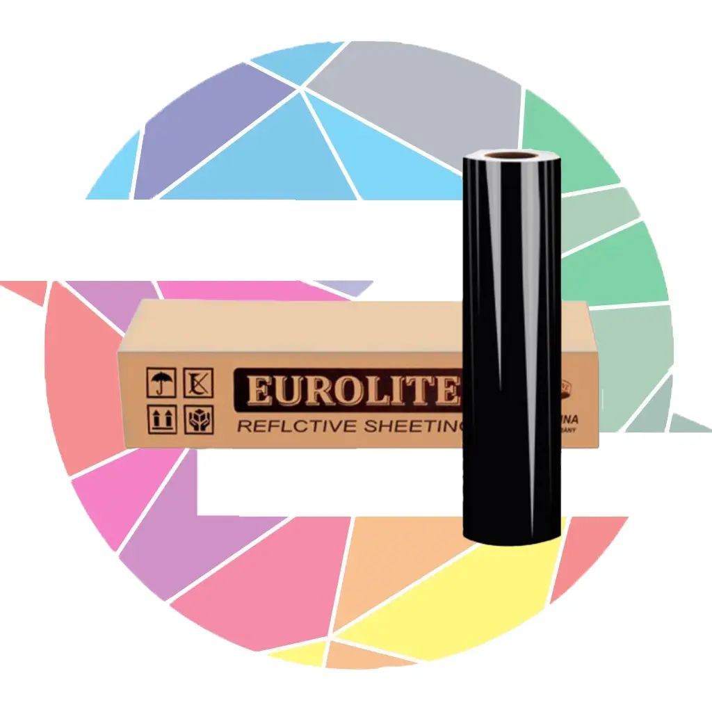 برچسب شبرنگ فسفری مشکی Eurolite
