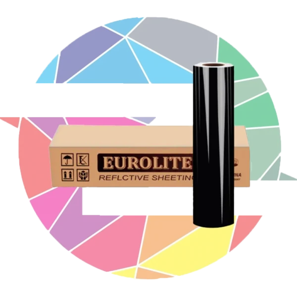 برچسب شبرنگ فسفری مشکی Eurolite