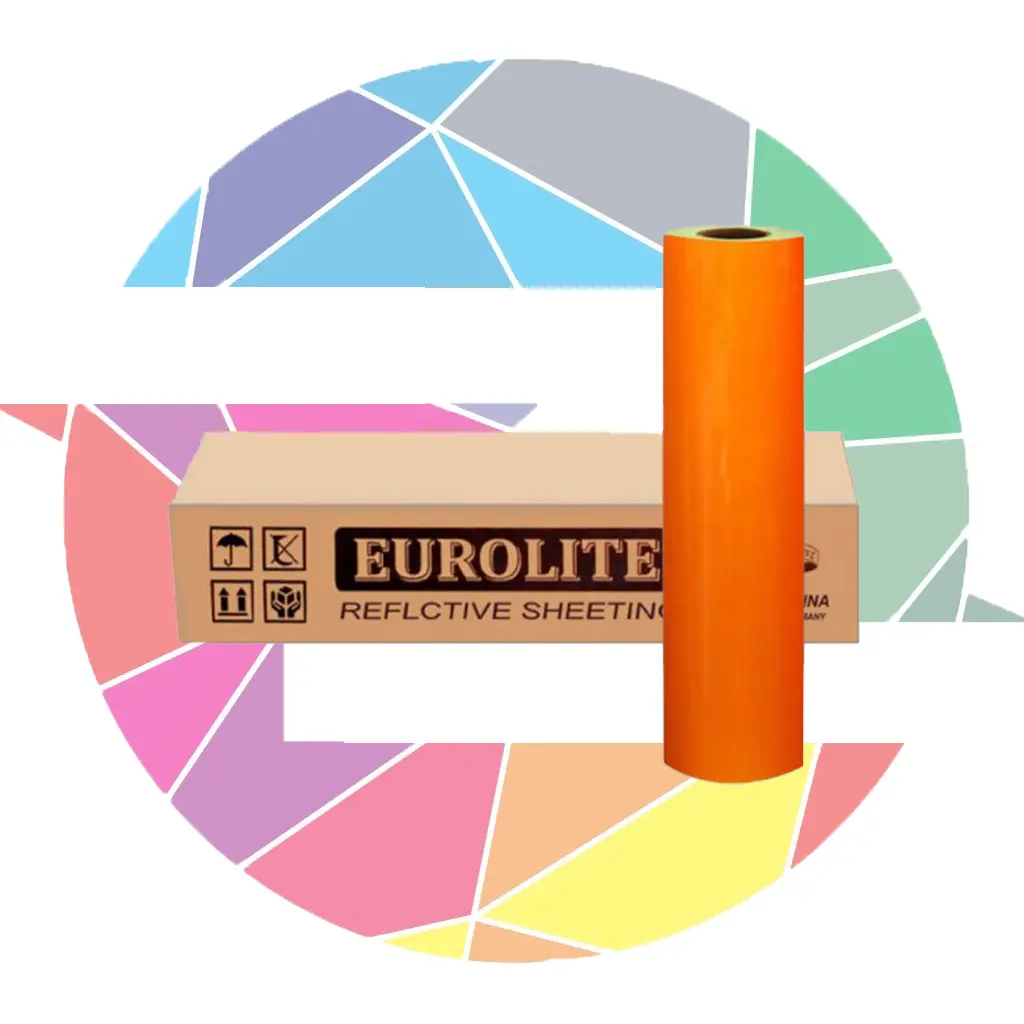 برچسب شبرنگ فسفری نارنجی Eurolite