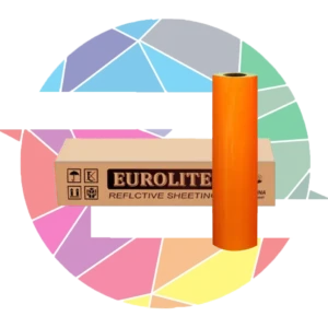 برچسب شبرنگ فسفری نارنجی Eurolite