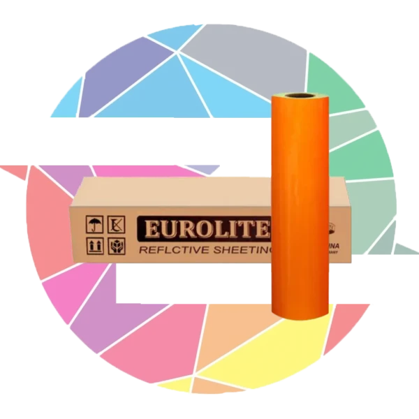 برچسب شبرنگ فسفری نارنجی Eurolite