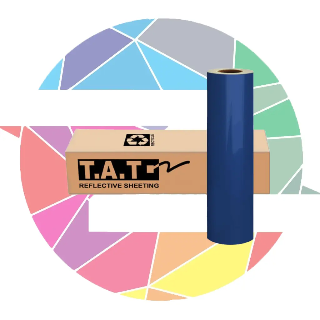 برچسب شبرنگ فسفری آبی T.A.T