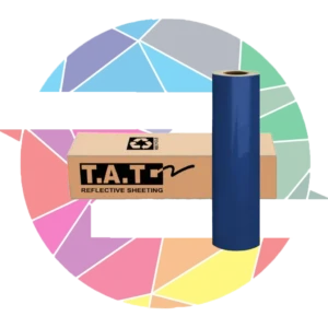 برچسب شبرنگ فسفری آبی T.A.T