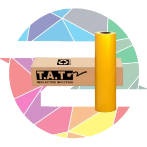 برچسب شبرنگ فسفری زرد T.A.T