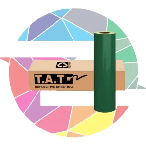 برچسب شبرنگ فسفری سبز T.A.T