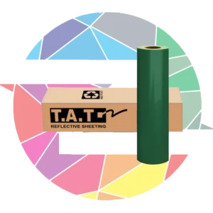 برچسب شبرنگ فسفری سبز T.A.T