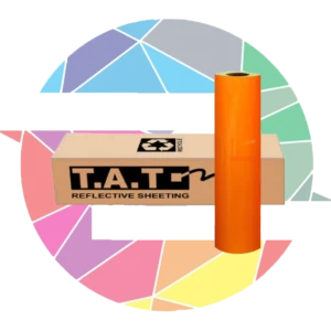 برچسب شبرنگ فسفری نارنجی T.A.T
