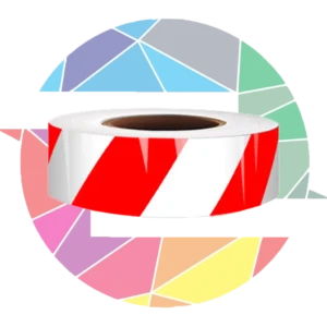 نوار شبرنگ ترافیکی مورب سفید قرمز