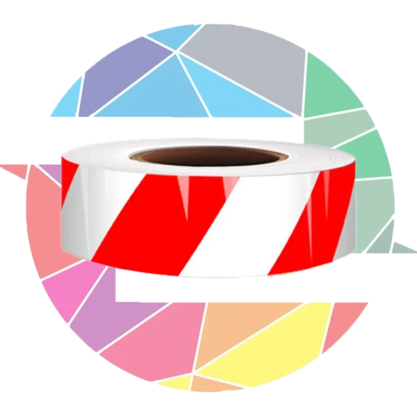 شبرنگ مورب سفید قرمز نوار شبرنگ ترافیکی مورب سفید قرمز