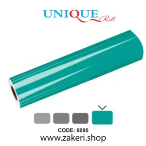 برچسب روزرنگ سبز آبی براق کد 6090 Unique