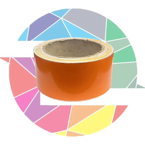 نوار روزرنگ نارنجی براق نوار برچسب روزرنگ نارنجی براق